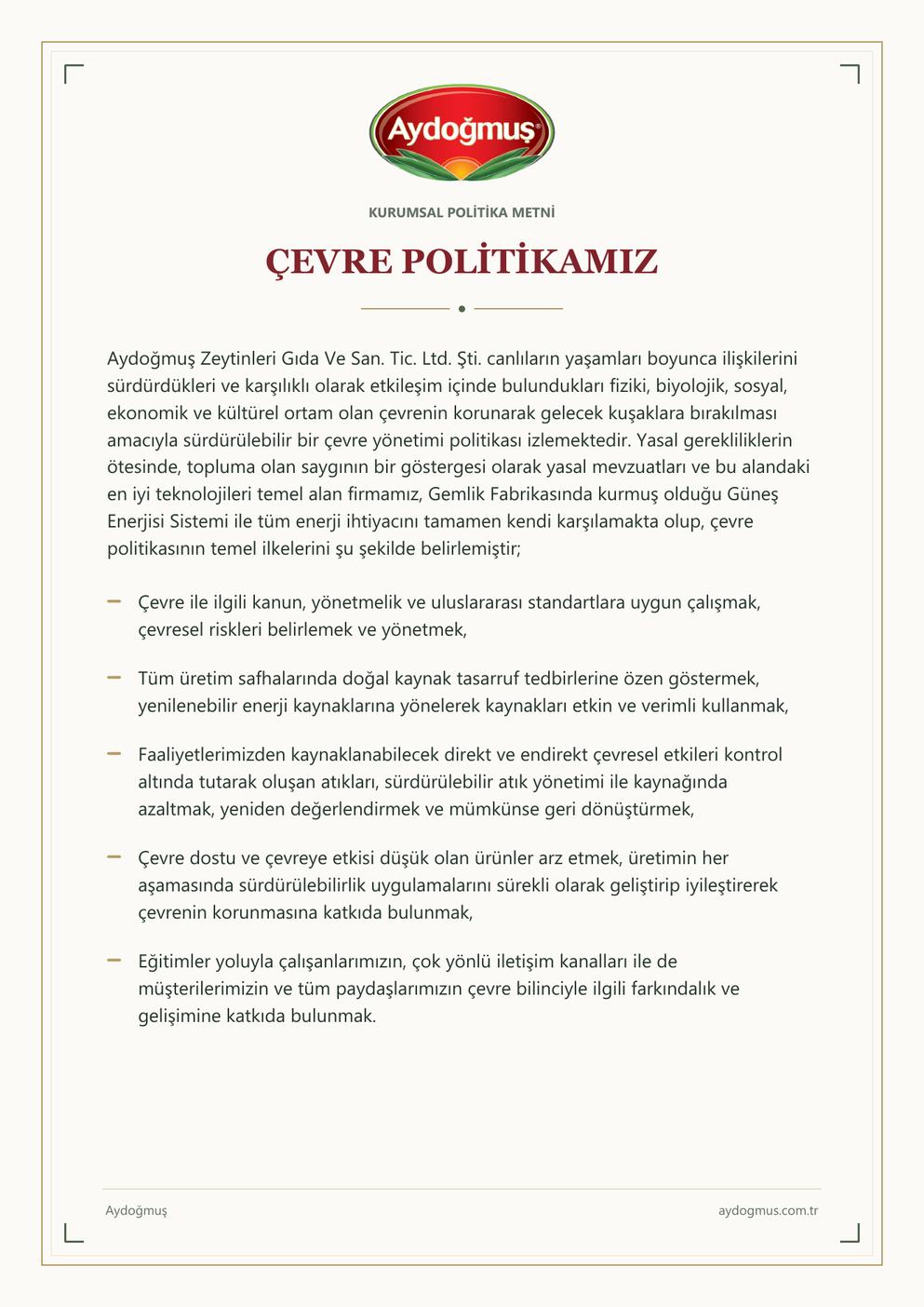 Çevre Politikası