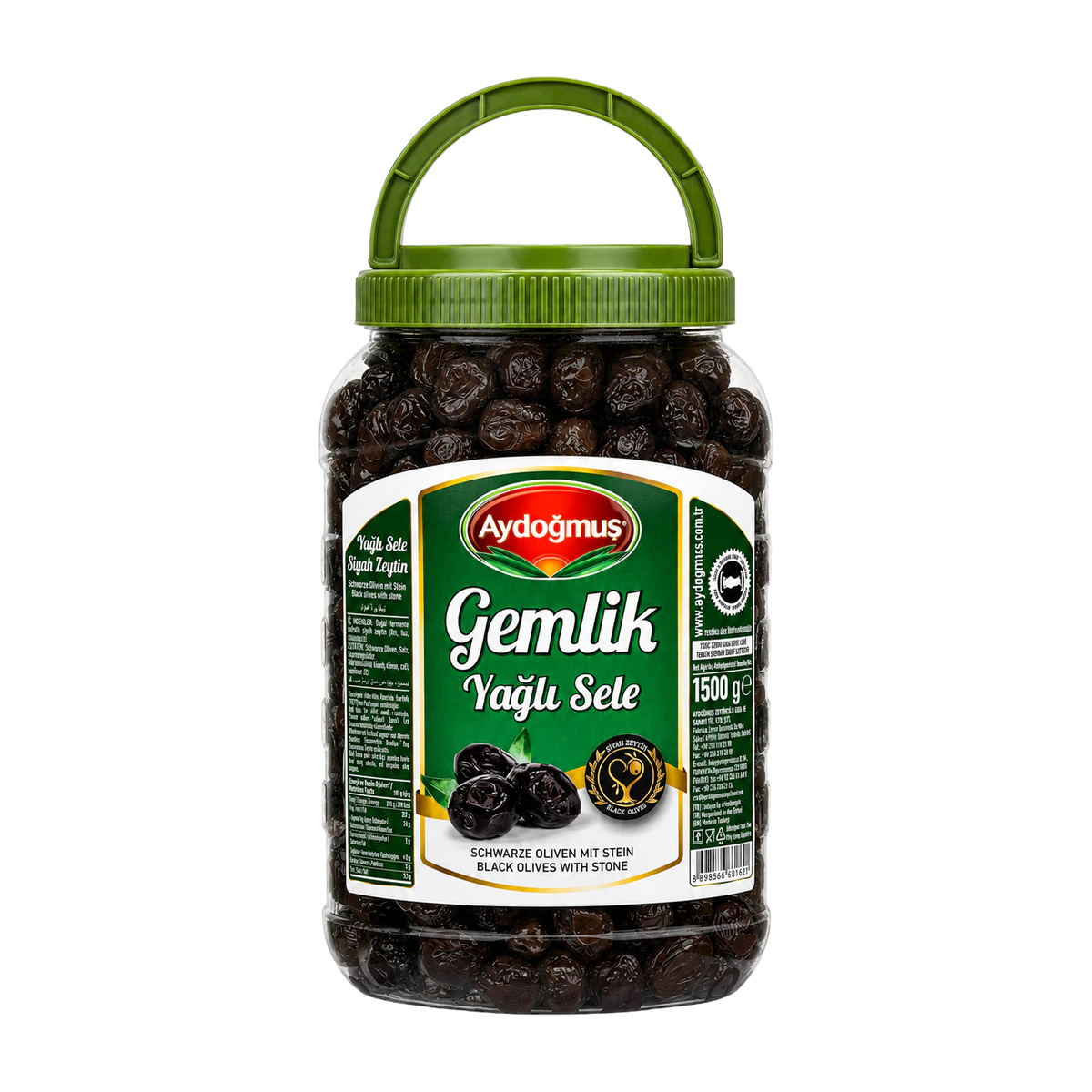 Gemlik Siyah Zeytin Yeşil Kapak 1500GR 201-260 XL-L