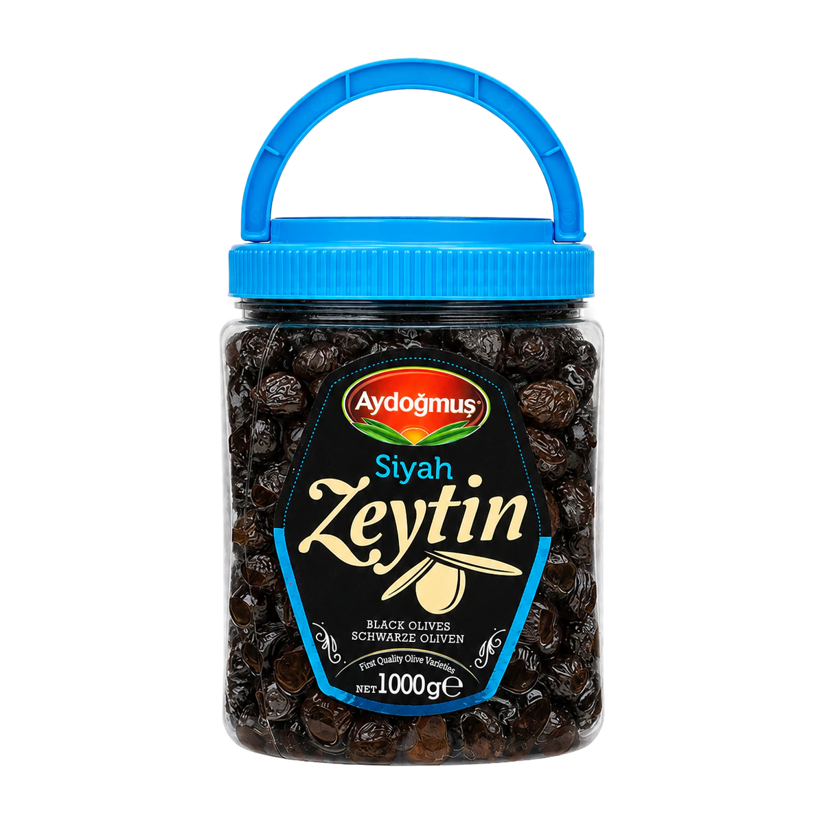 Gemlik Siyah Zeytin Mavi Kapak 1000GR 231-290 L-M