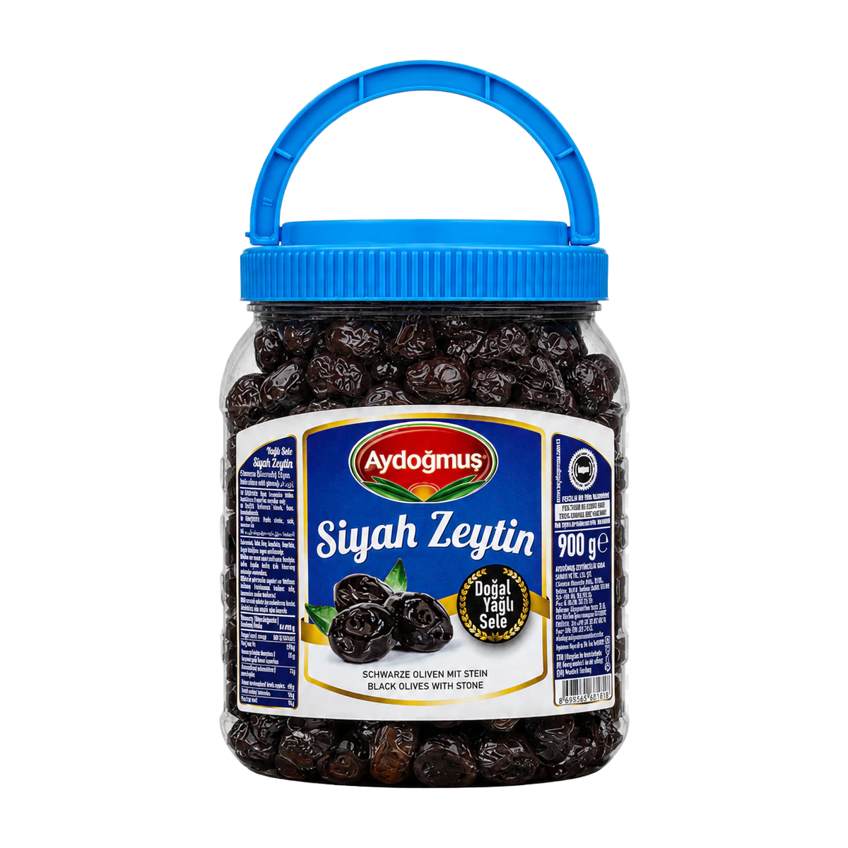Gemlik Siyah Zeytin Mavi Kapak 900GR 261-320 M-S