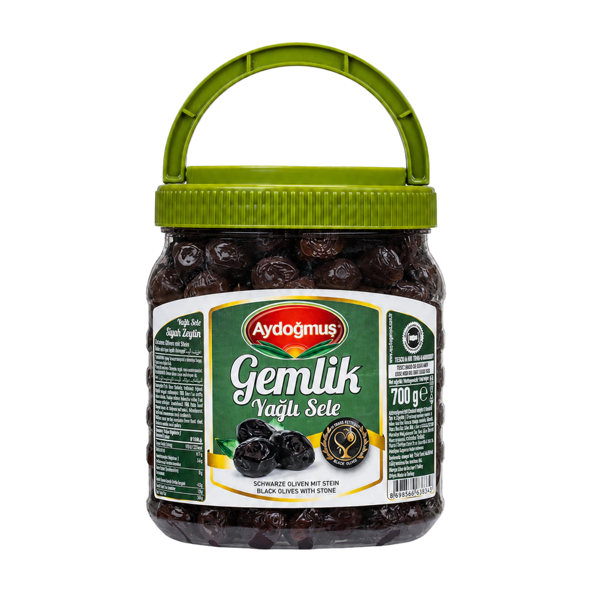 Gemlik Siyah Zeytin Yeşil Kapak 700GR 201-260 XL-L