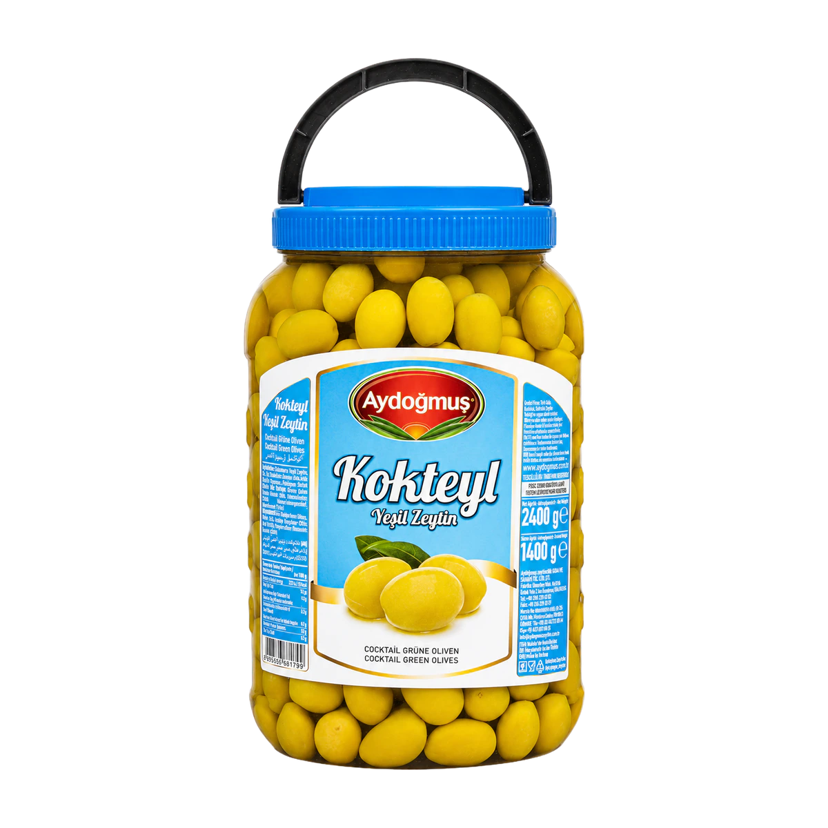 Yeşil Zeytin Kokteyl 1400GR 201-230 XL