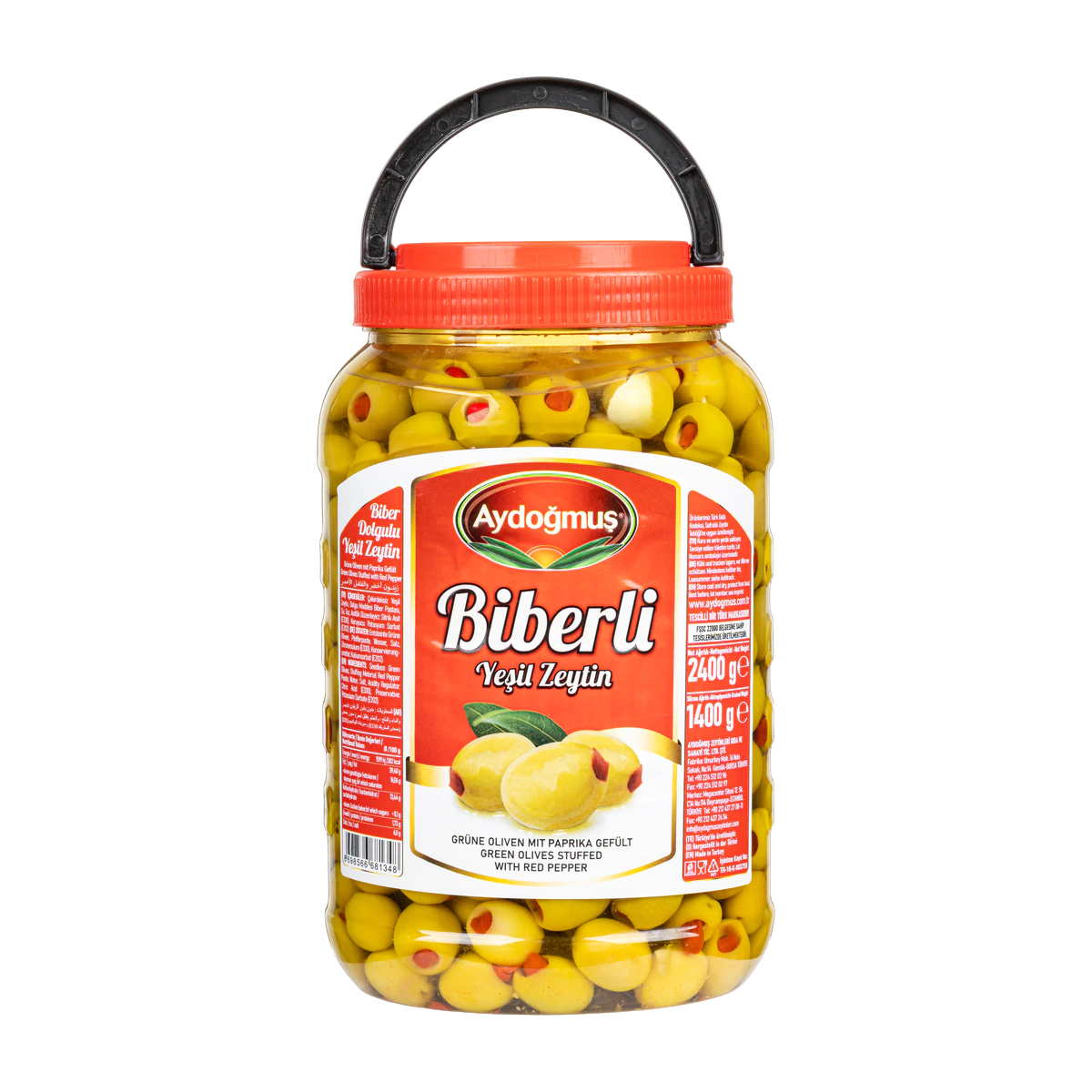 Yeşil Zeytin Biberli 1400GR 201-230 XL