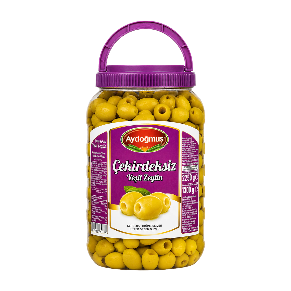 Yeşil Zeytin Çekirdeksiz 1300GR 201-230 XL
