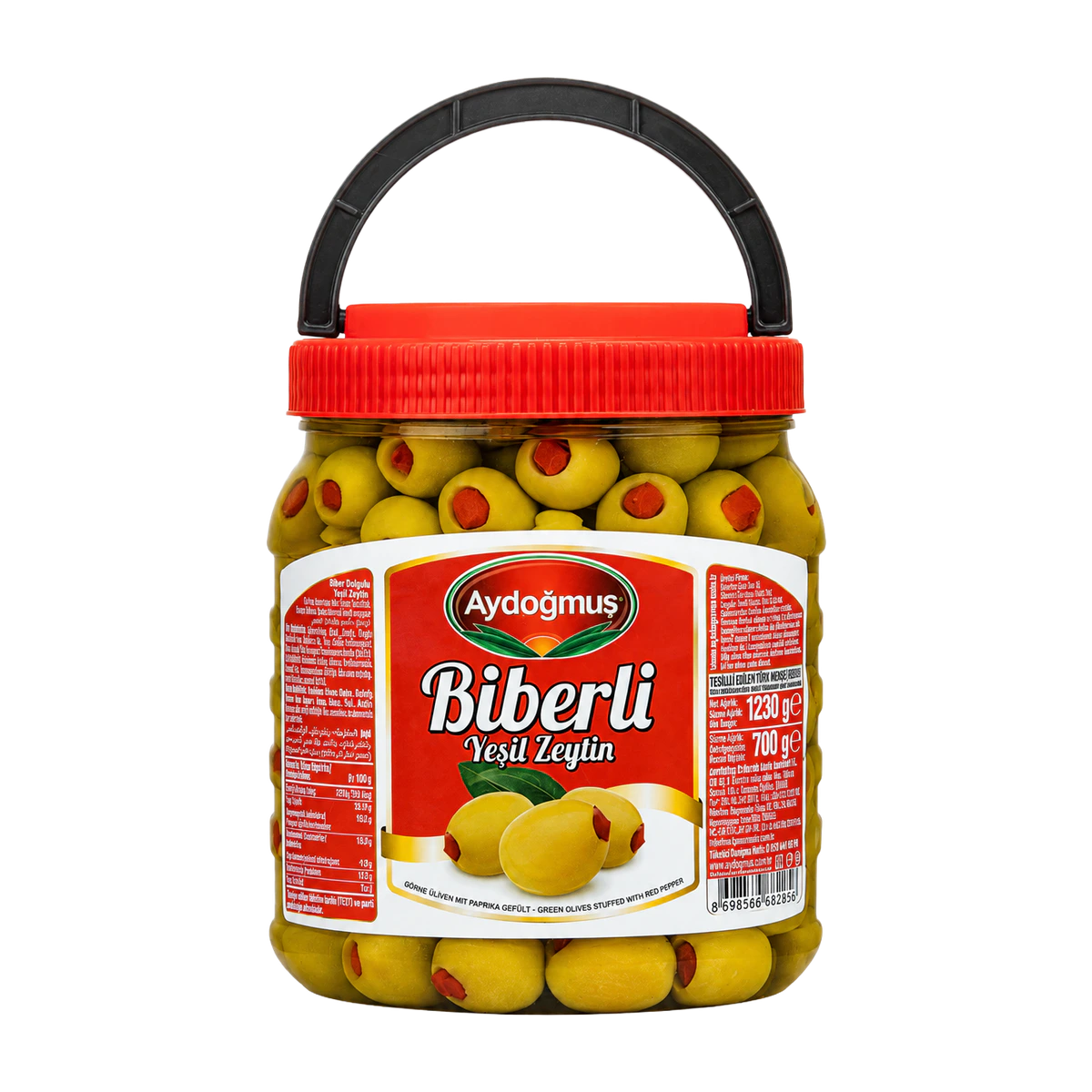 Yeşil Zeytin Biberli 700GR 201-230 XL