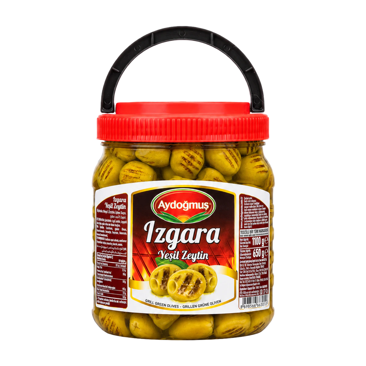 Yeşil Zeytin Izgara Sulu 650GR 201-230 XL