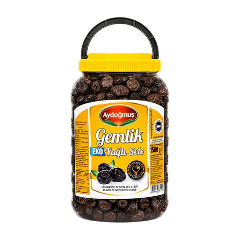 Gemlik Siyah Zeytin Sarı Kapak 1500GR 321-380 XS-2XS