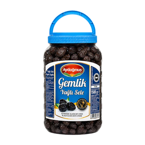 Gemlik Siyah Zeytin Mavi Kapak 1500GR 261-320 L-M