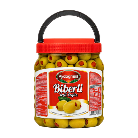 Yeşil Zeytin Biberli 700GR 201-230 XL
